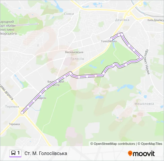1 автобус Киев — Маршруты 2