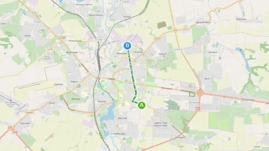 Карта маршруту Тролейбус 9 Рівне