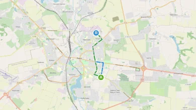 Карта маршруту Тролейбус 4А Рівне