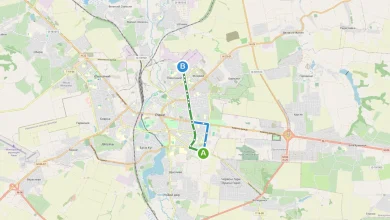 Карта маршруту Тролейбус 9А Рівне