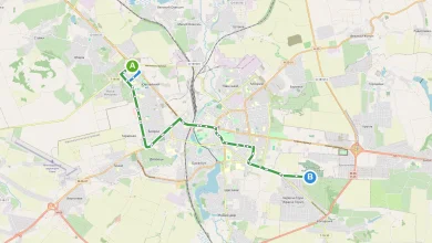 Карта маршрута автобуса № 4, Ровно